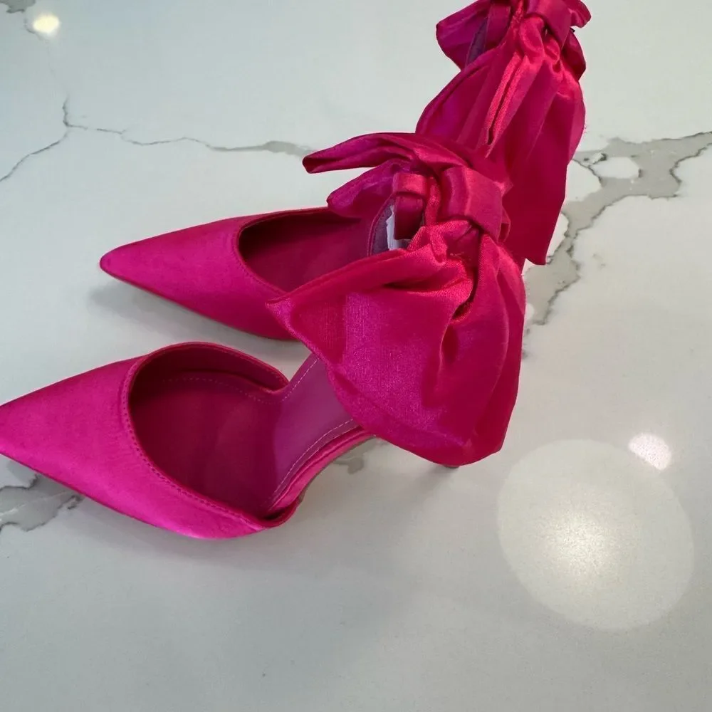 Pink Bow Heels - Picture 2 of 7